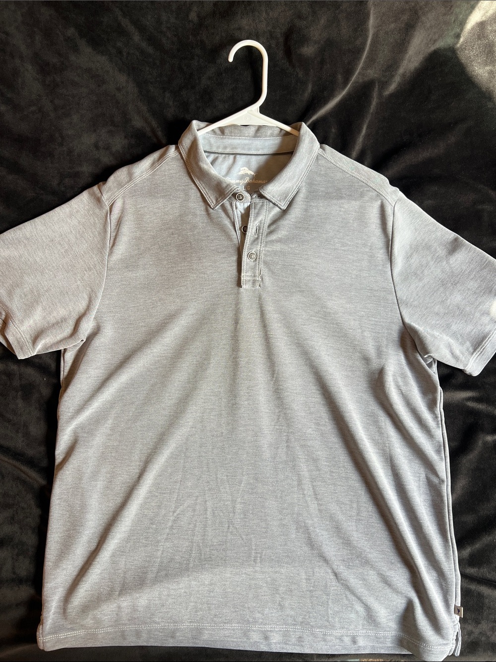Tommy Bahama Light Gray Polo Shirt Large